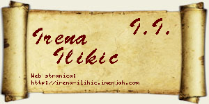Irena Ilikić vizit kartica